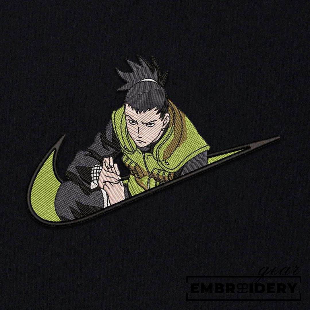 Shikamaru swoosh nike Naruto Anime Embroidered Design Personalized Embroidered T Shirt Sweatshirt Hoodie Clothing NRT261