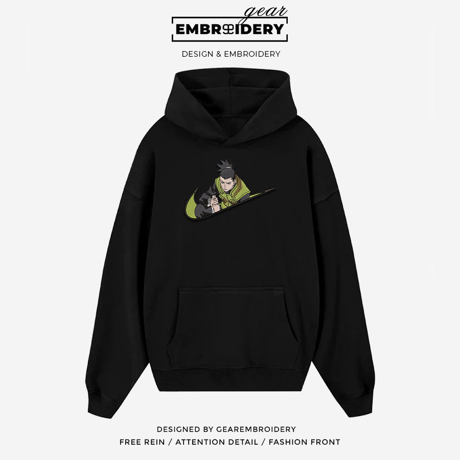 Shikamaru swoosh nike Naruto Anime Embroidered Design Personalized Embroidered T Shirt Sweatshirt Hoodie Clothing NRT261