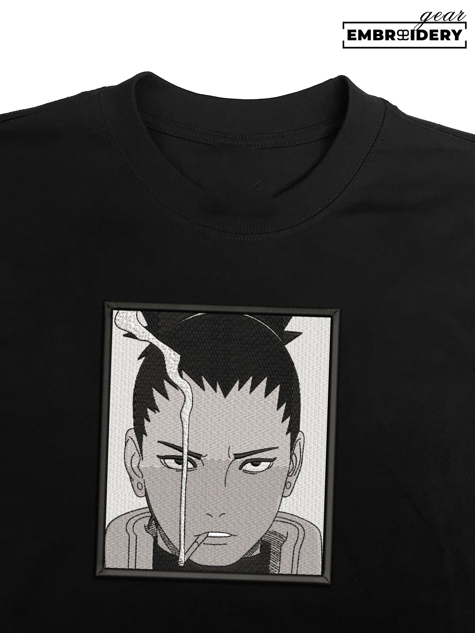 Shikamaru nara Naruto Anime Embroidered Design Personalized Embroidered T Shirt Sweatshirt Hoodie Clothing NRT260