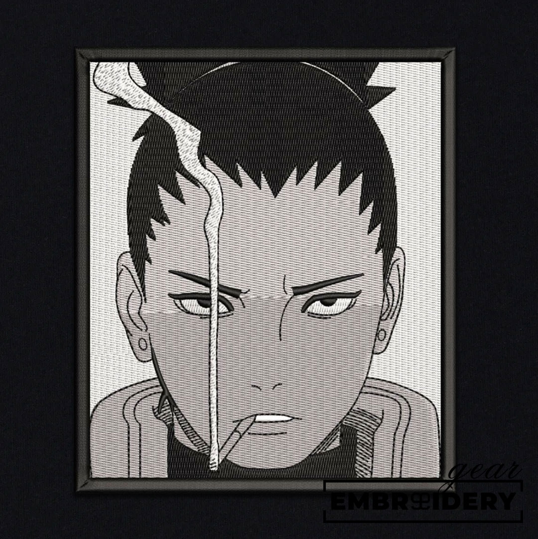 Shikamaru nara Naruto Anime Embroidered Design Personalized Embroidered T Shirt Sweatshirt Hoodie Clothing NRT260