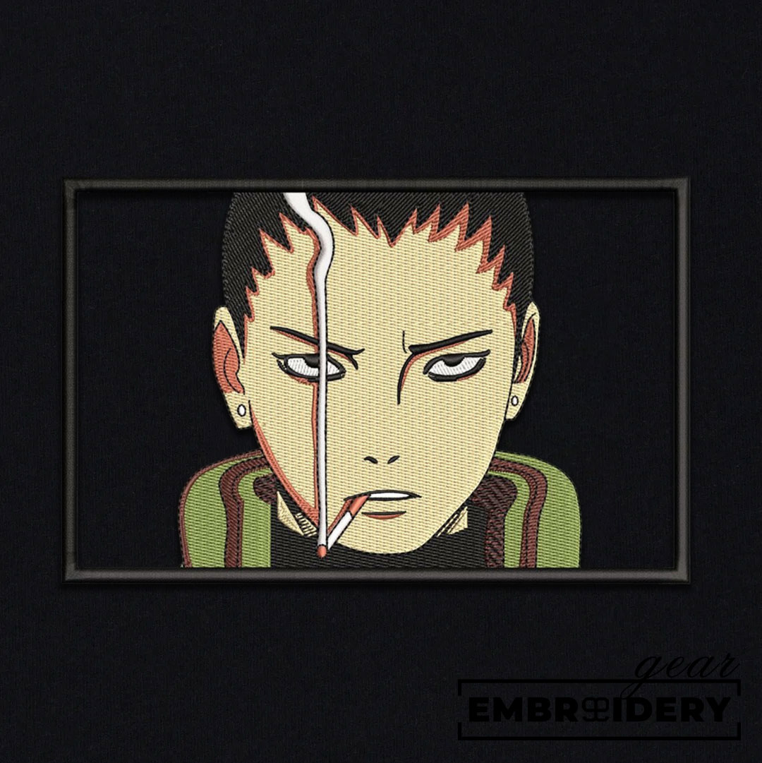 Shikamaru nara Naruto Anime Embroidered Design Personalized Embroidered T Shirt Sweatshirt Hoodie Clothing NRT259