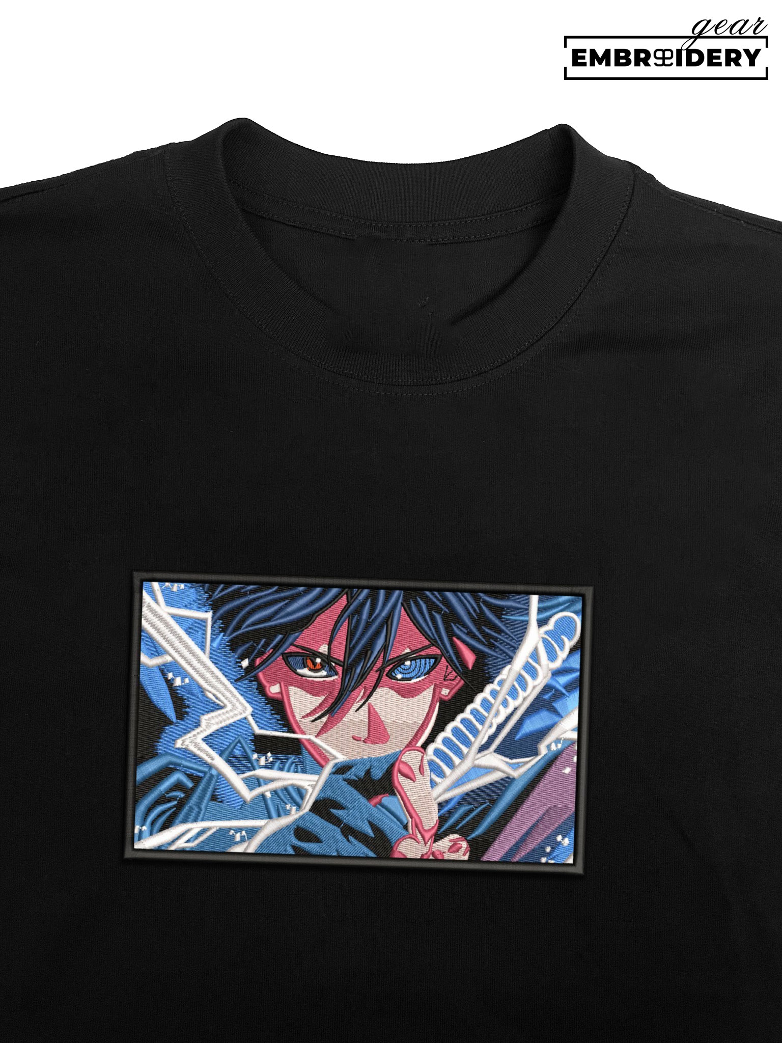 Sasuke uchiha Naruto Anime Embroidered Design Personalized Embroidered T Shirt Sweatshirt Hoodie Clothing NRT251