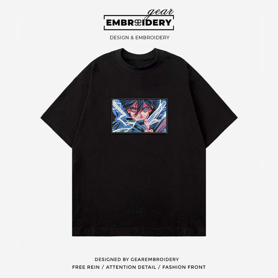 Sasuke uchiha Naruto Anime Embroidered Design Personalized Embroidered T Shirt Sweatshirt Hoodie Clothing NRT251