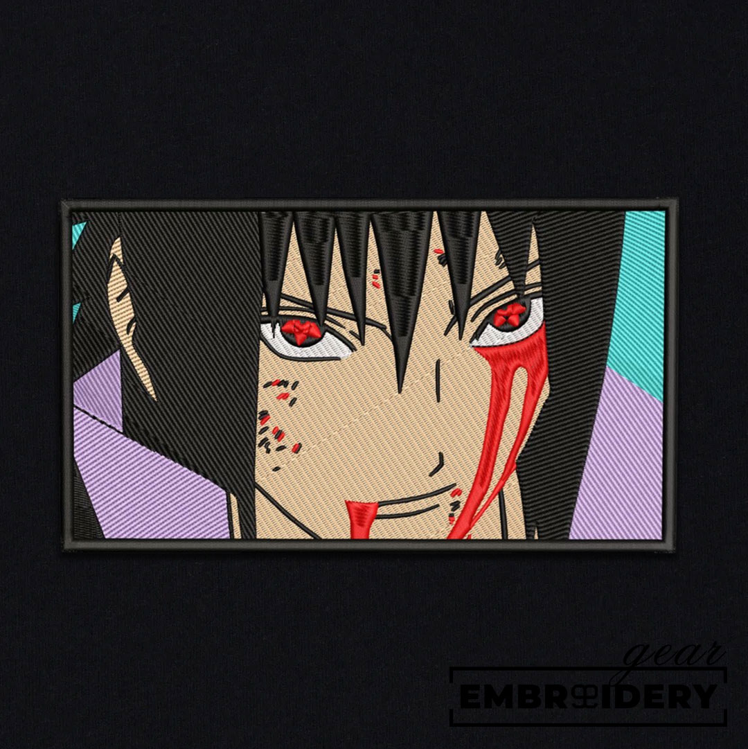 Sasuke uchiha Naruto Anime Embroidered Design Personalized Embroidered T Shirt Sweatshirt Hoodie Clothing NRT250