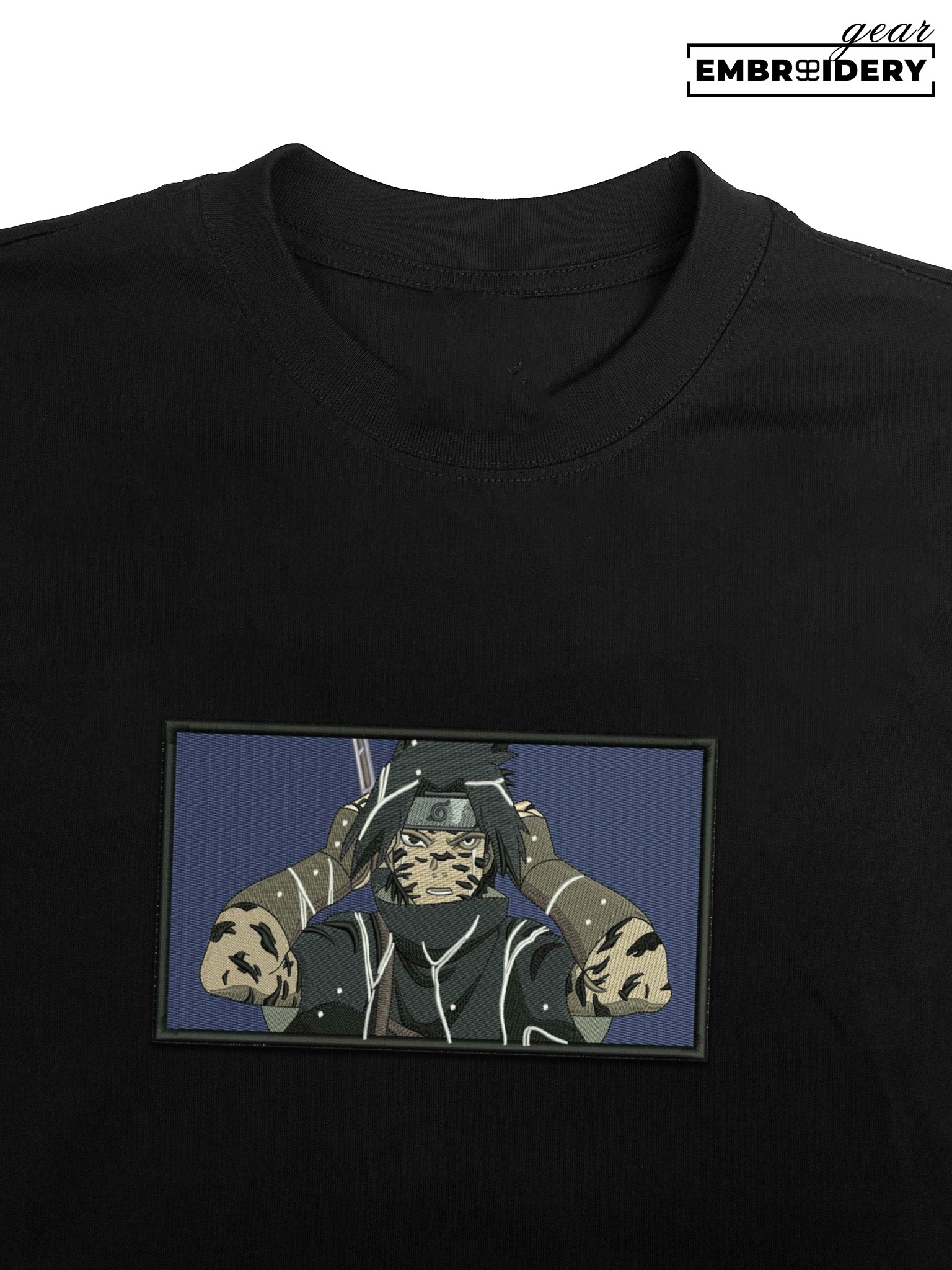 Sasuke uchiha Naruto Anime Embroidered Design Personalized Embroidered T Shirt Sweatshirt Hoodie Clothing NRT249