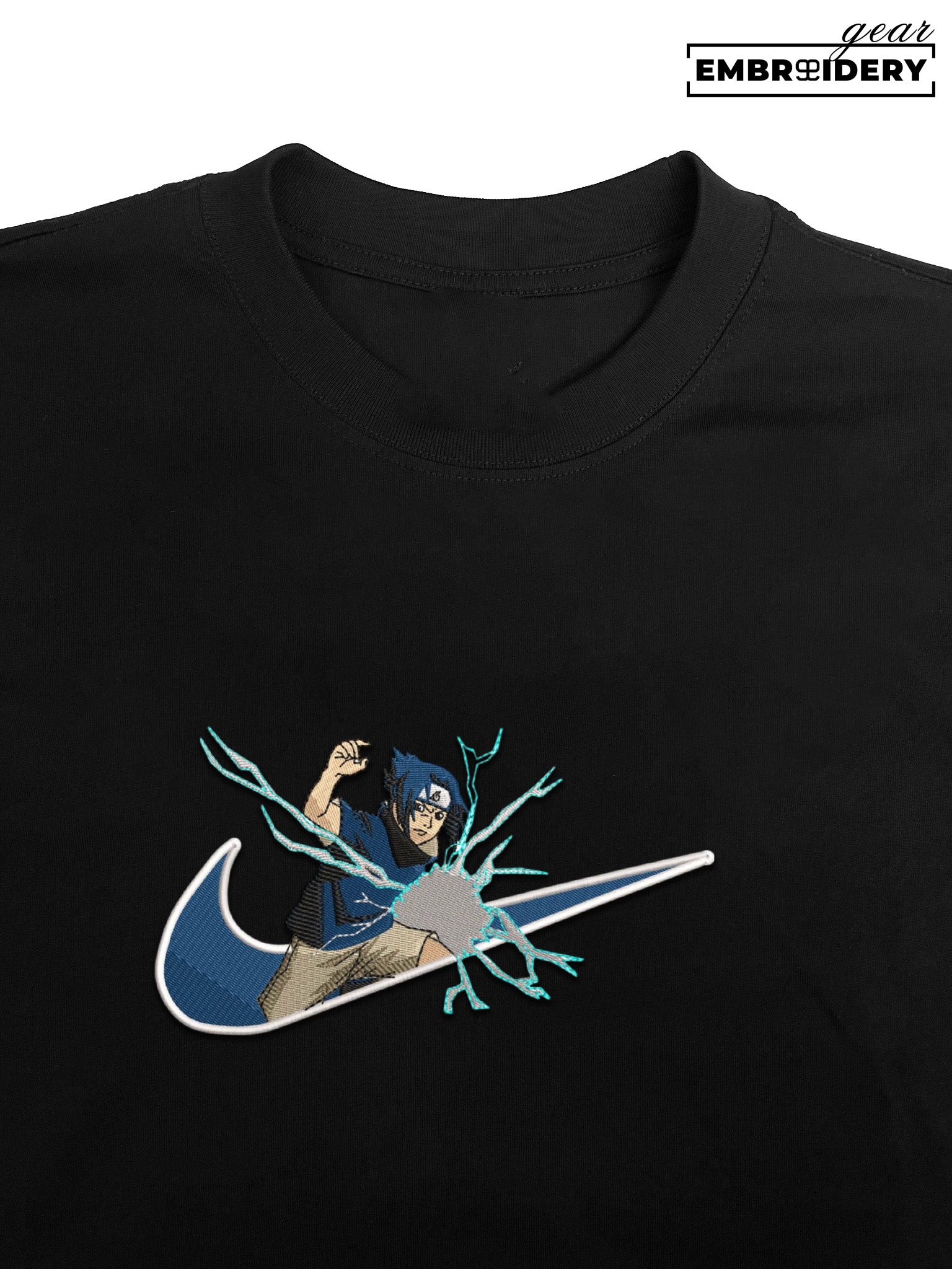 Sasuke swoosh nike Naruto Anime Embroidered Design Personalized Embroidered T Shirt Sweatshirt Hoodie Clothing NRT243