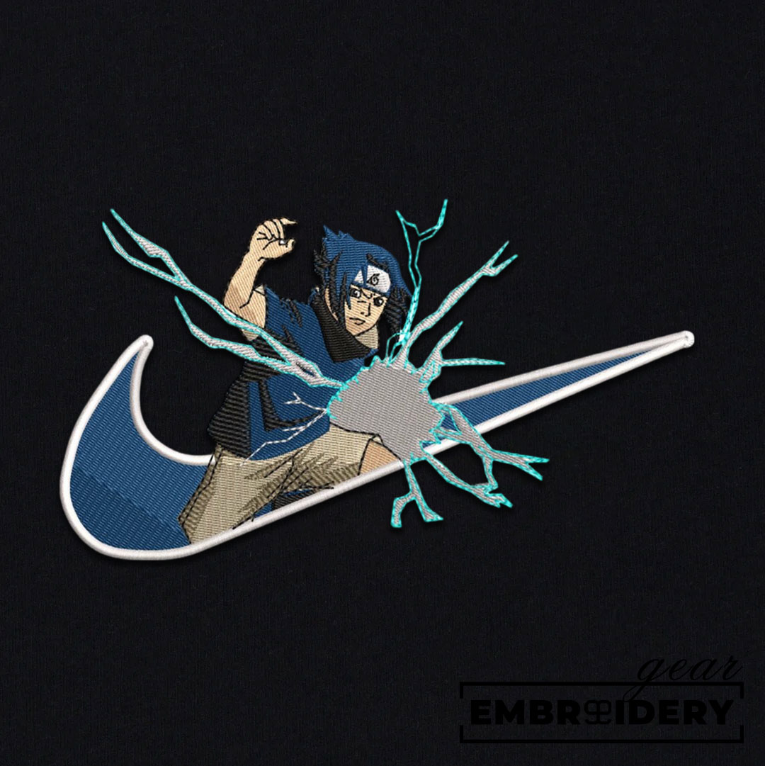Sasuke swoosh nike Naruto Anime Embroidered Design Personalized Embroidered T Shirt Sweatshirt Hoodie Clothing NRT243