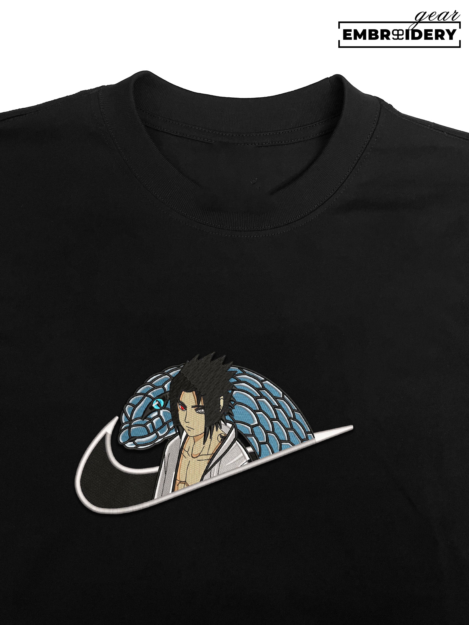 Sasuke swoosh nike Naruto Anime Embroidered Design Personalized Embroidered T Shirt Sweatshirt Hoodie Clothing NRT242