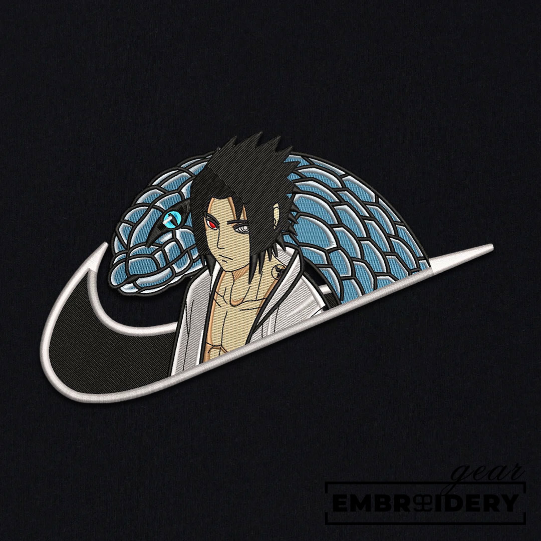 Sasuke swoosh nike Naruto Anime Embroidered Design Personalized Embroidered T Shirt Sweatshirt Hoodie Clothing NRT242