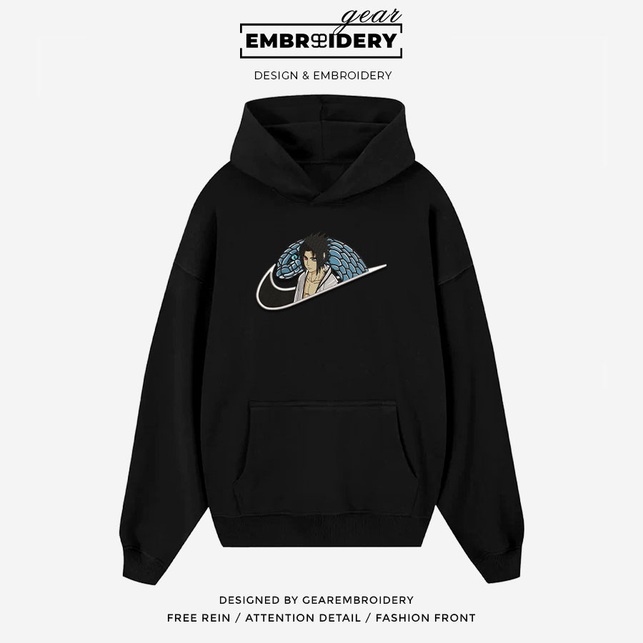 Sasuke swoosh nike Naruto Anime Embroidered Design Personalized Embroidered T Shirt Sweatshirt Hoodie Clothing NRT242