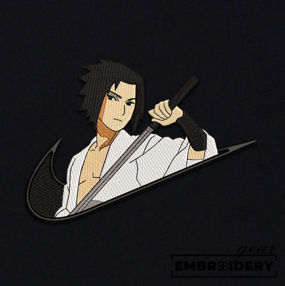 Sasuke swoosh nike Naruto Anime Embroidered Design Personalized Embroidered T Shirt Sweatshirt Hoodie Clothing NRT240
