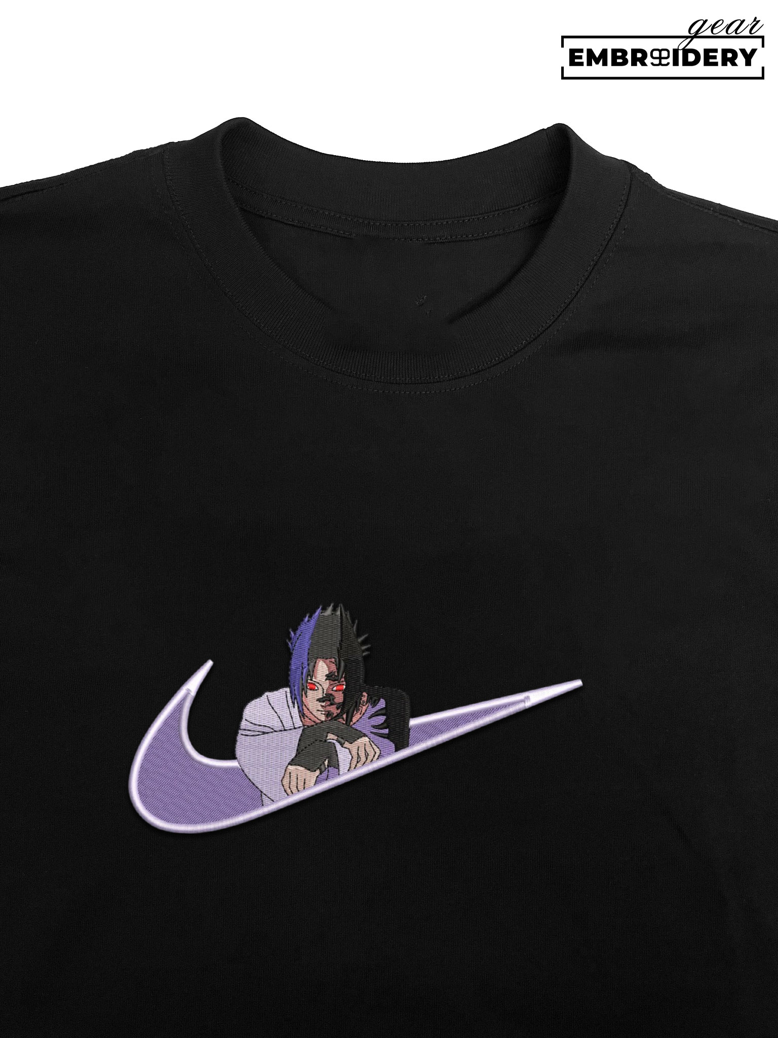 Sasuke swoosh nike Naruto Anime Embroidered Design Personalized Embroidered T Shirt Sweatshirt Hoodie Clothing NRT239