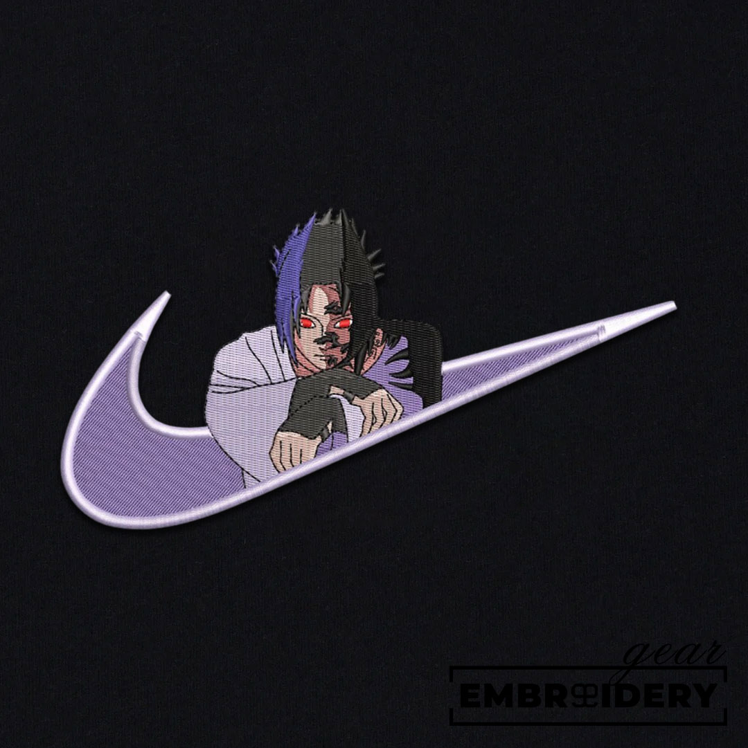 Sasuke swoosh nike Naruto Anime Embroidered Design Personalized Embroidered T Shirt Sweatshirt Hoodie Clothing NRT239