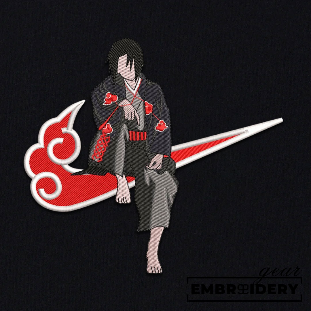 Sasuke swoosh nike Naruto Anime Embroidered Design Personalized Embroidered T Shirt Sweatshirt Hoodie Clothing NRT238
