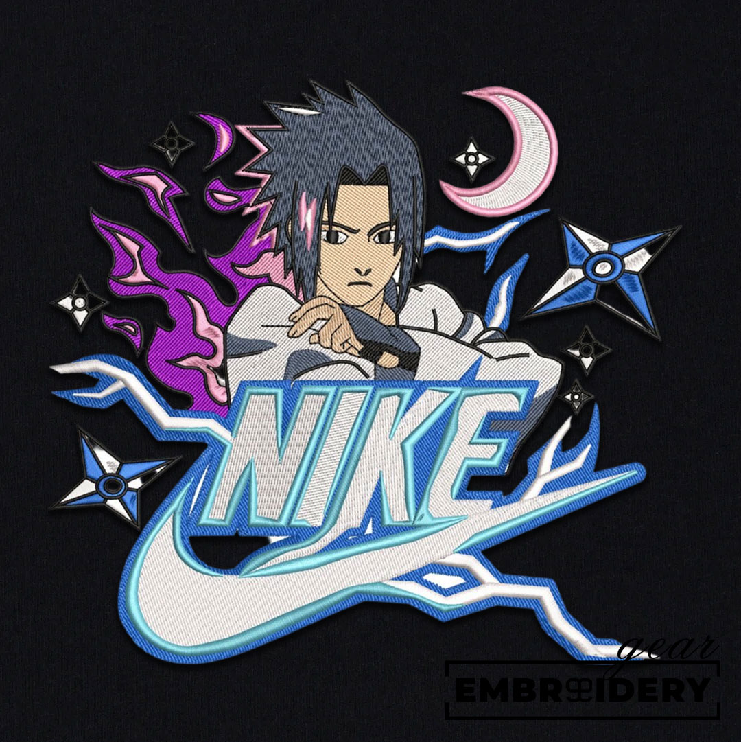 Sasuke nike nike Naruto Anime Embroidered Design Personalized Embroidered T Shirt Sweatshirt Hoodie Clothing NRT235