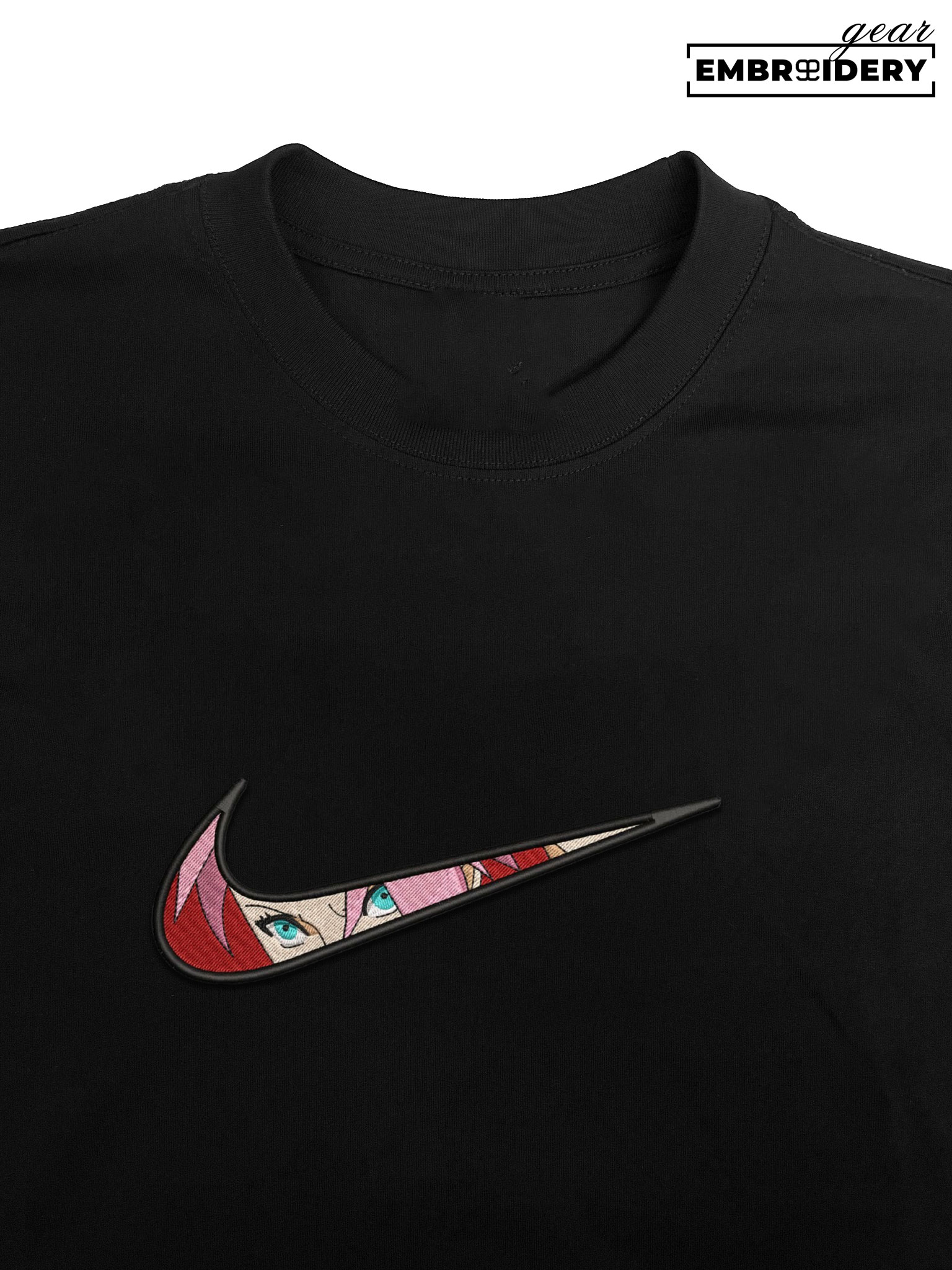 Sakura swoosh nike Naruto Anime Embroidered Design Personalized Embroidered T Shirt Sweatshirt Hoodie Clothing NRT226