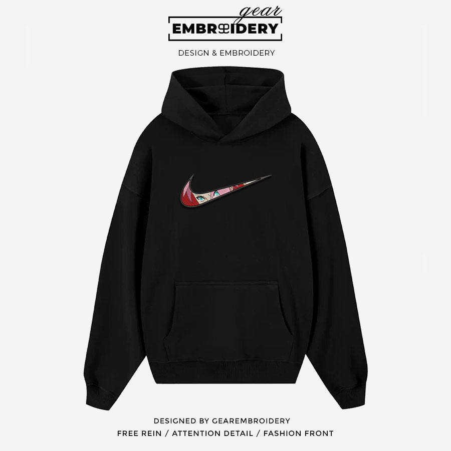 Sakura swoosh nike Naruto Anime Embroidered Design Personalized Embroidered T Shirt Sweatshirt Hoodie Clothing NRT226