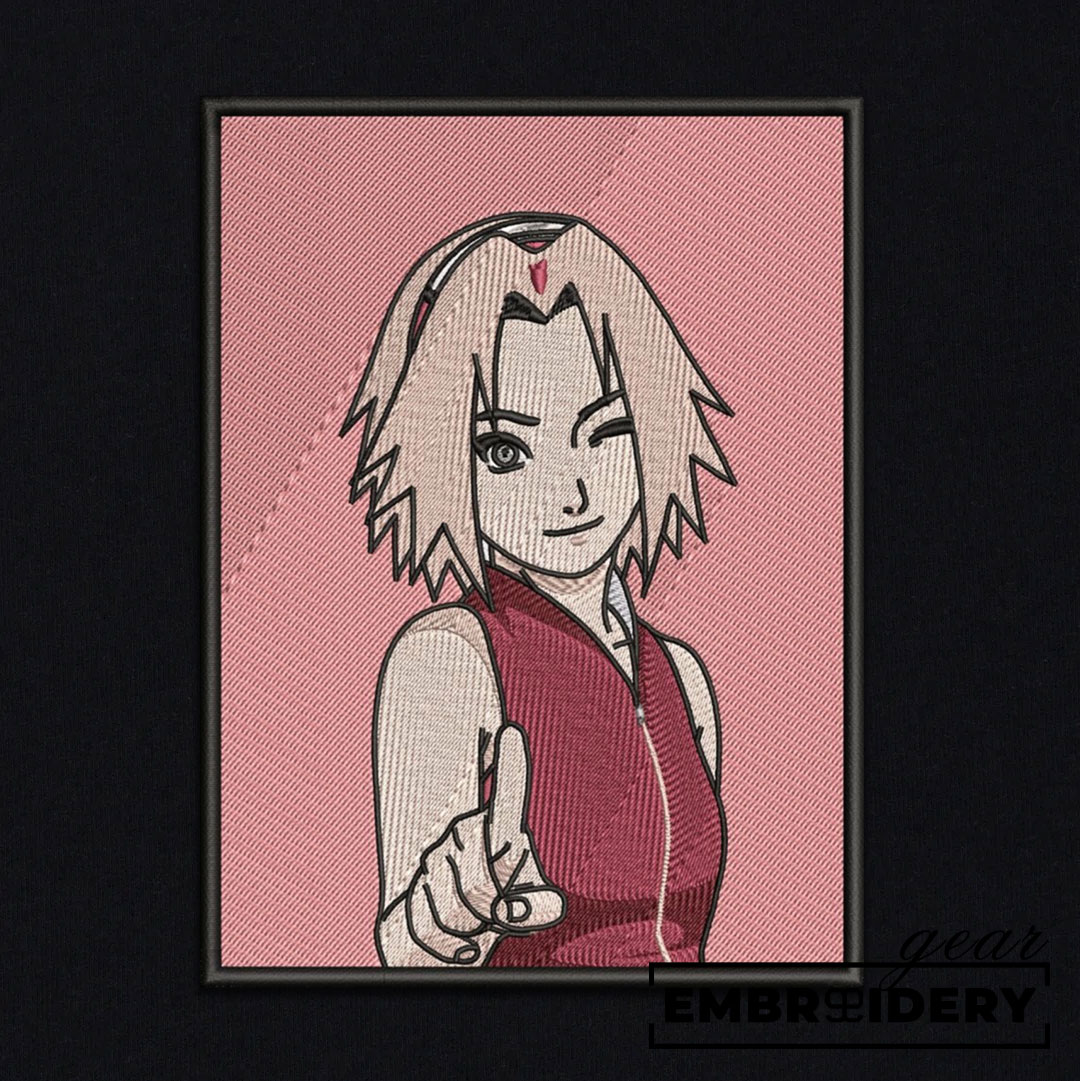 Sakura haruno Naruto Anime Embroidered Design Personalized Embroidered T Shirt Sweatshirt Hoodie Clothing NRT225