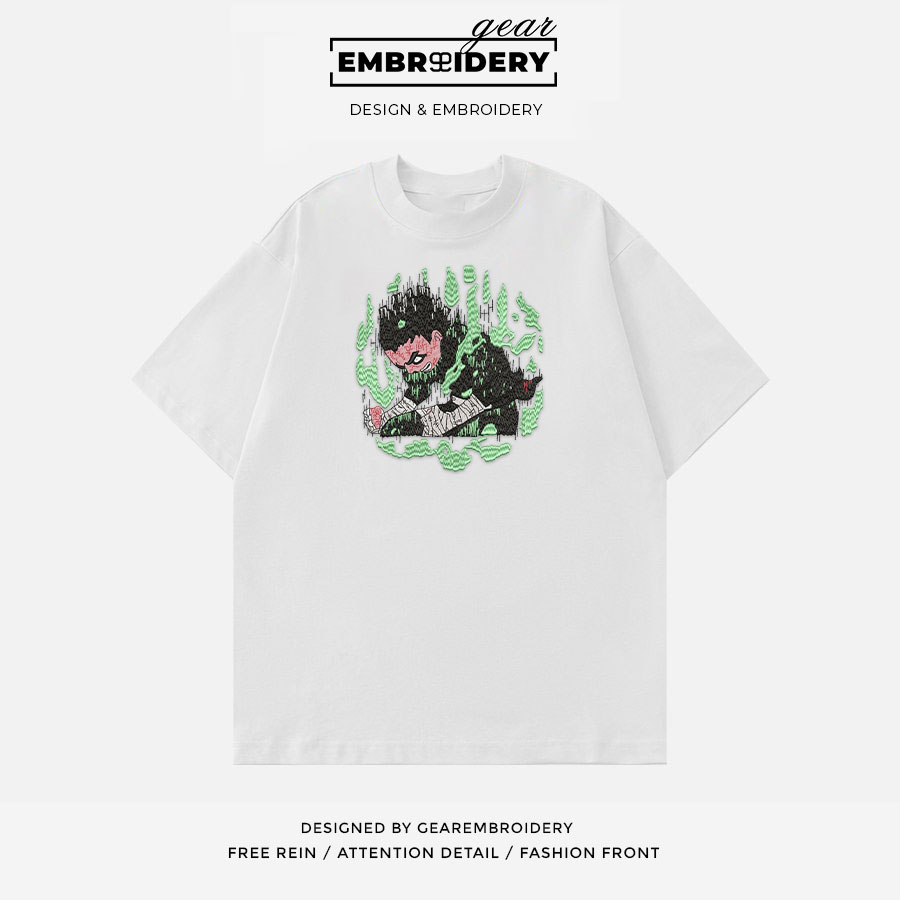 Rock Lee Naruto Anime Embroidered Design Personalized Embroidered T Shirt Sweatshirt Hoodie Clothing NRT224