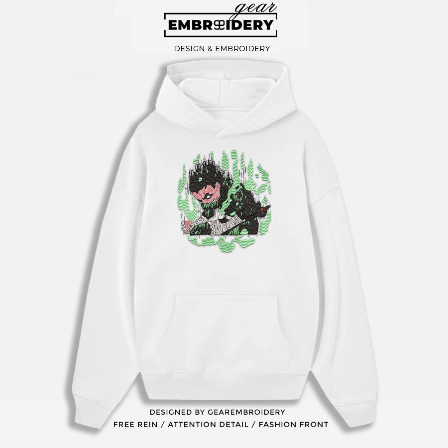 Rock Lee Naruto Anime Embroidered Design Personalized Embroidered T Shirt Sweatshirt Hoodie Clothing NRT224