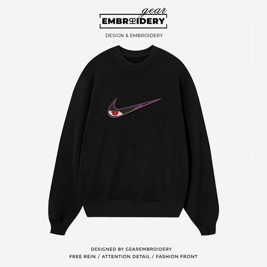 Rinnesharingan swoosh nike Naruto Anime Embroidered Design Personalized Embroidered T Shirt Sweatshirt Hoodie Clothing NRT221