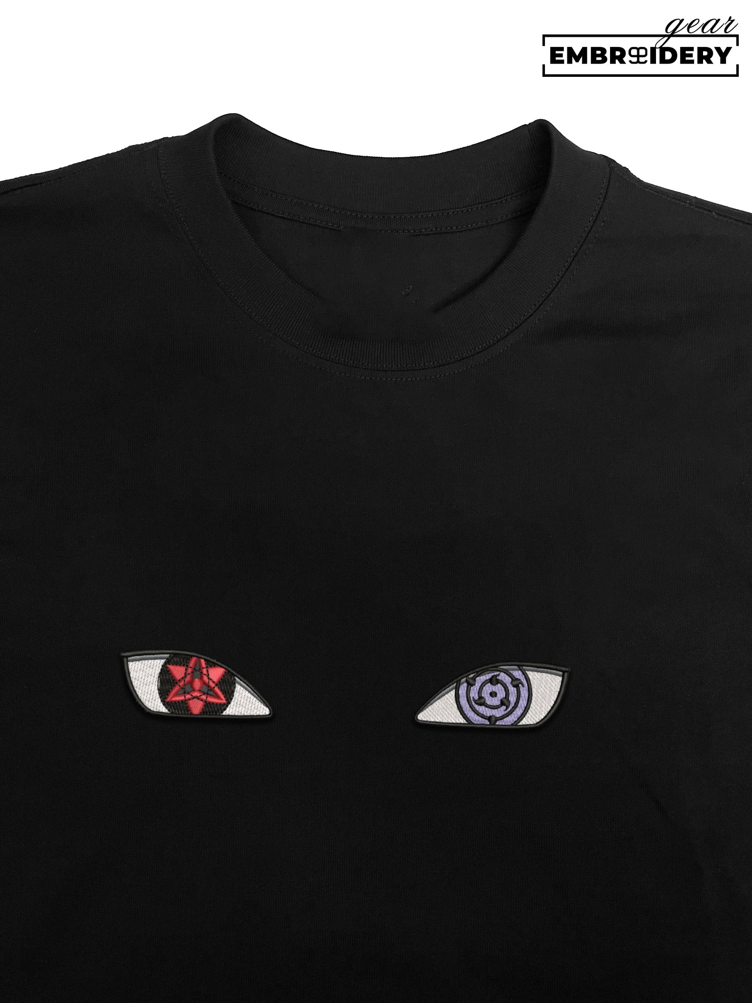 Rinnesharingan eyes Naruto Anime Embroidered Design Personalized Embroidered T Shirt Sweatshirt Hoodie Clothing NRT220