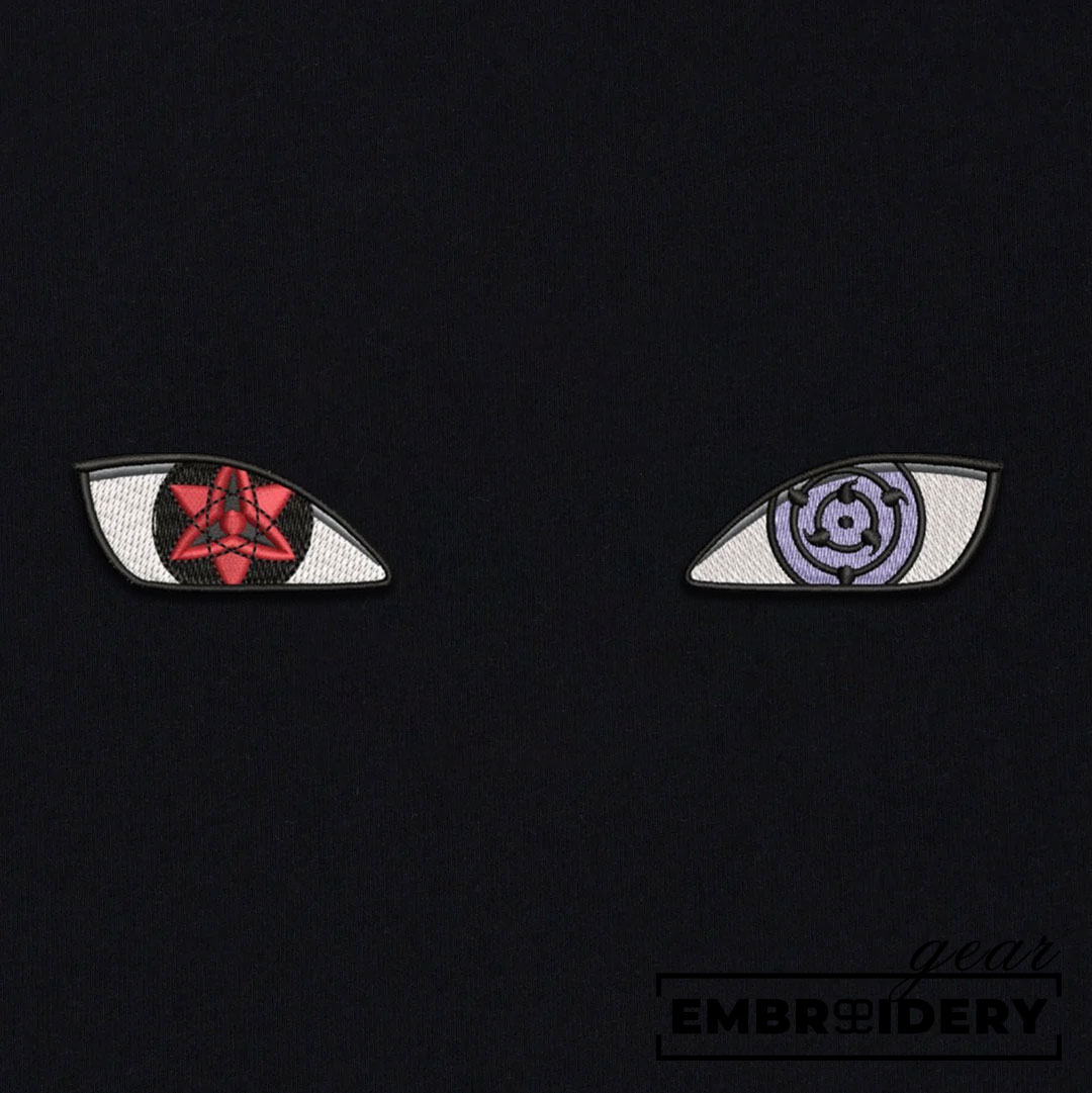 Rinnesharingan eyes Naruto Anime Embroidered Design Personalized Embroidered T Shirt Sweatshirt Hoodie Clothing NRT220
