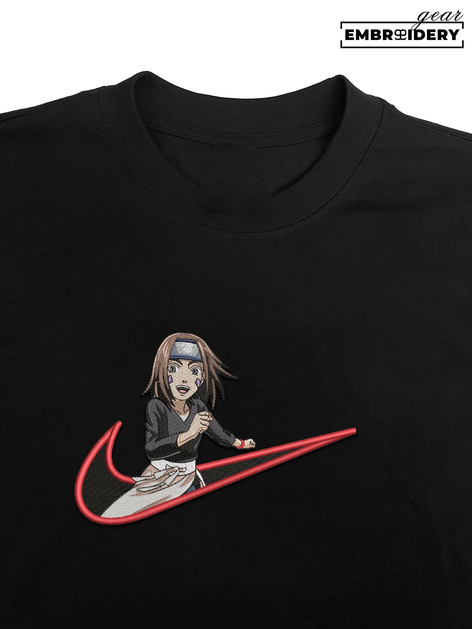 Rin swoosh nike Naruto Anime Embroidered Design Personalized Embroidered T Shirt Sweatshirt Hoodie Clothing NRT217