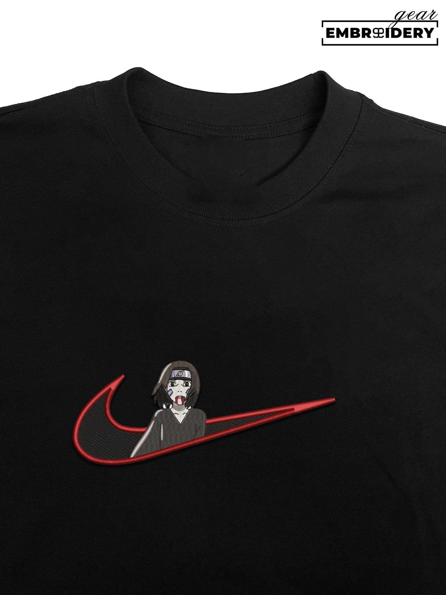 Rin swoosh nike Naruto Anime Embroidered Design Personalized Embroidered T Shirt Sweatshirt Hoodie Clothing NRT216