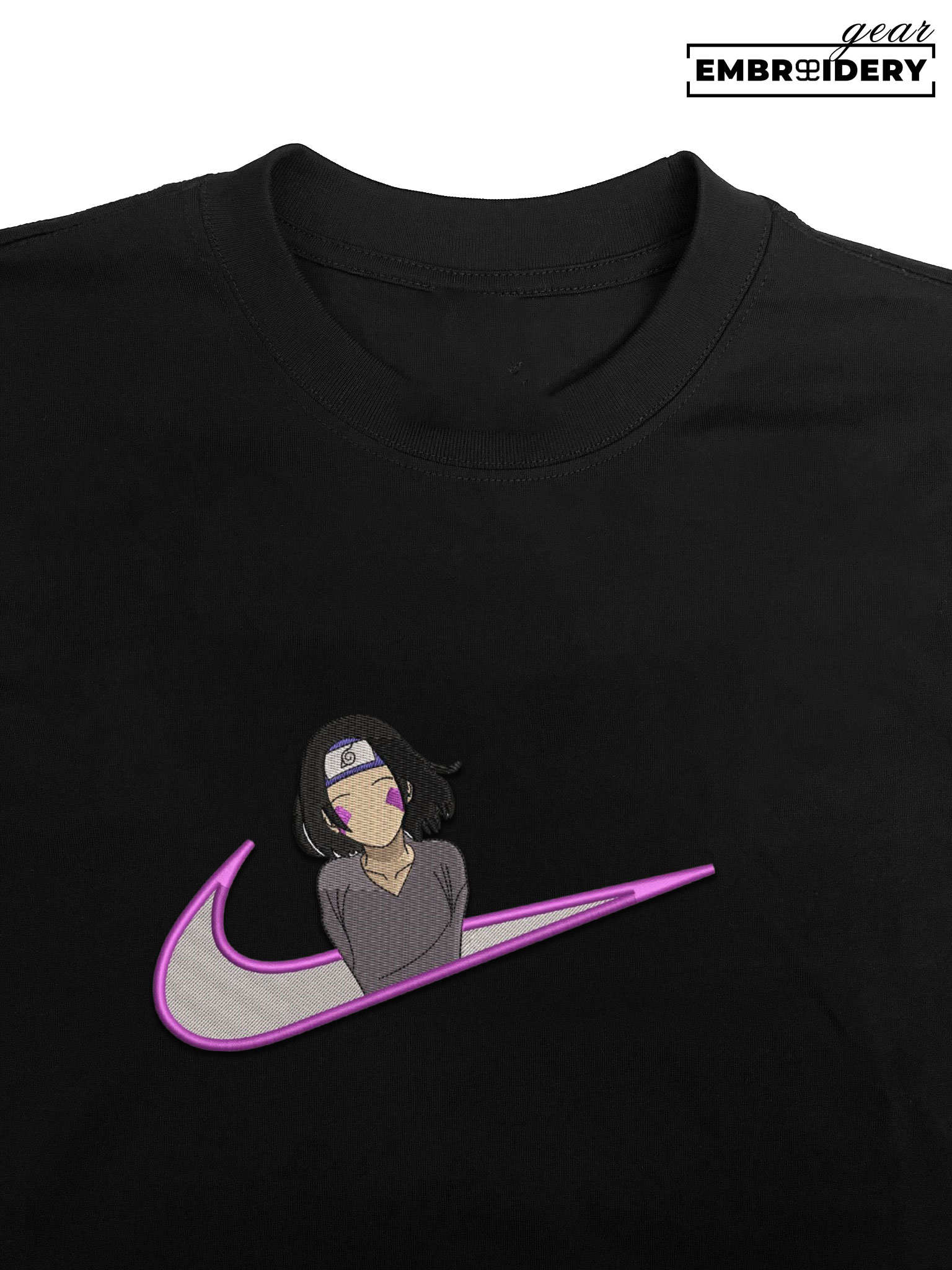 Rin swoosh nike Naruto Anime Embroidered Design Personalized Embroidered T Shirt Sweatshirt Hoodie Clothing NRT215