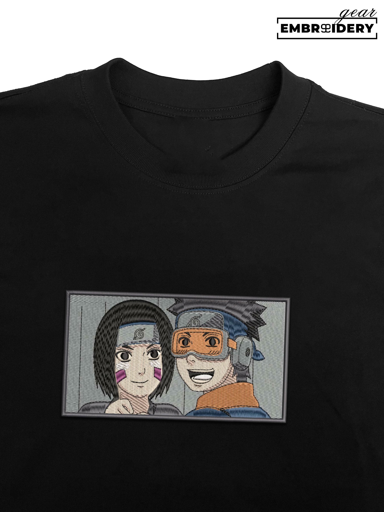 Rin Obito Naruto Anime Embroidered Design Personalized Embroidered T Shirt Sweatshirt Hoodie Clothing NRT214