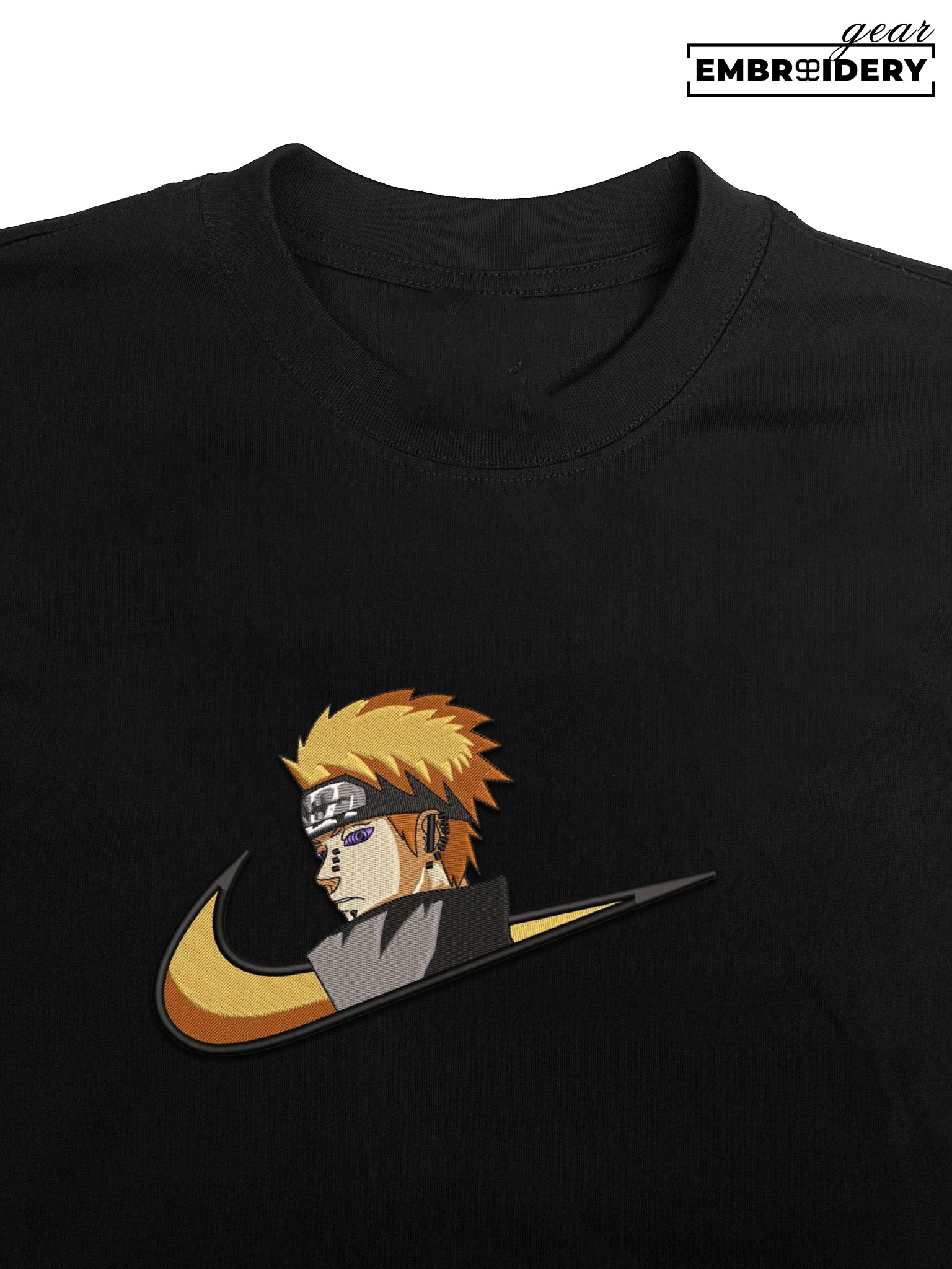 Pain swoosh nike Naruto Anime Embroidered Design Personalized Embroidered T Shirt Sweatshirt Hoodie Clothing NRT212