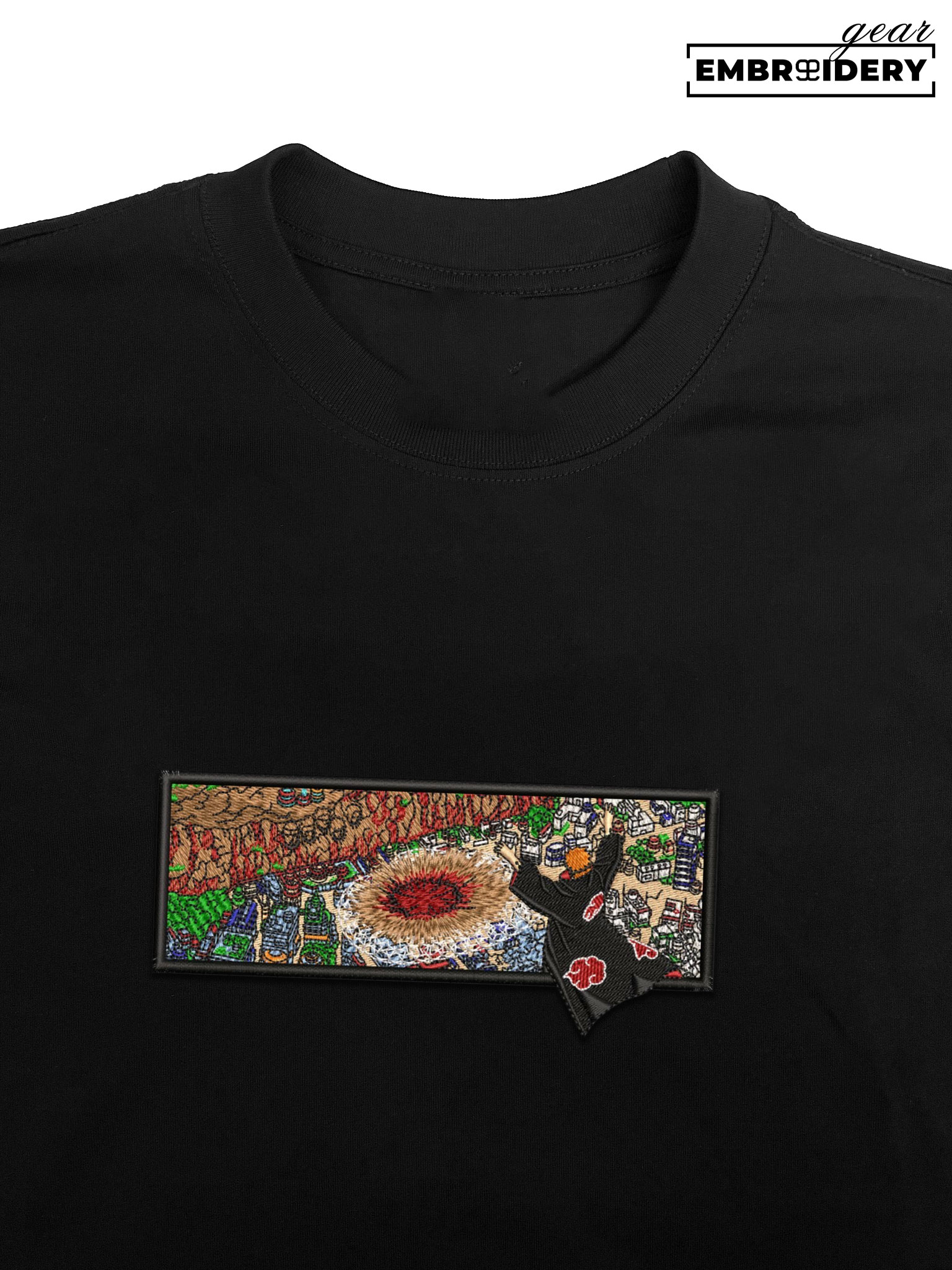 Pain shinra tensei Naruto Anime Embroidered Design Personalized Embroidered T Shirt Sweatshirt Hoodie Clothing NRT209