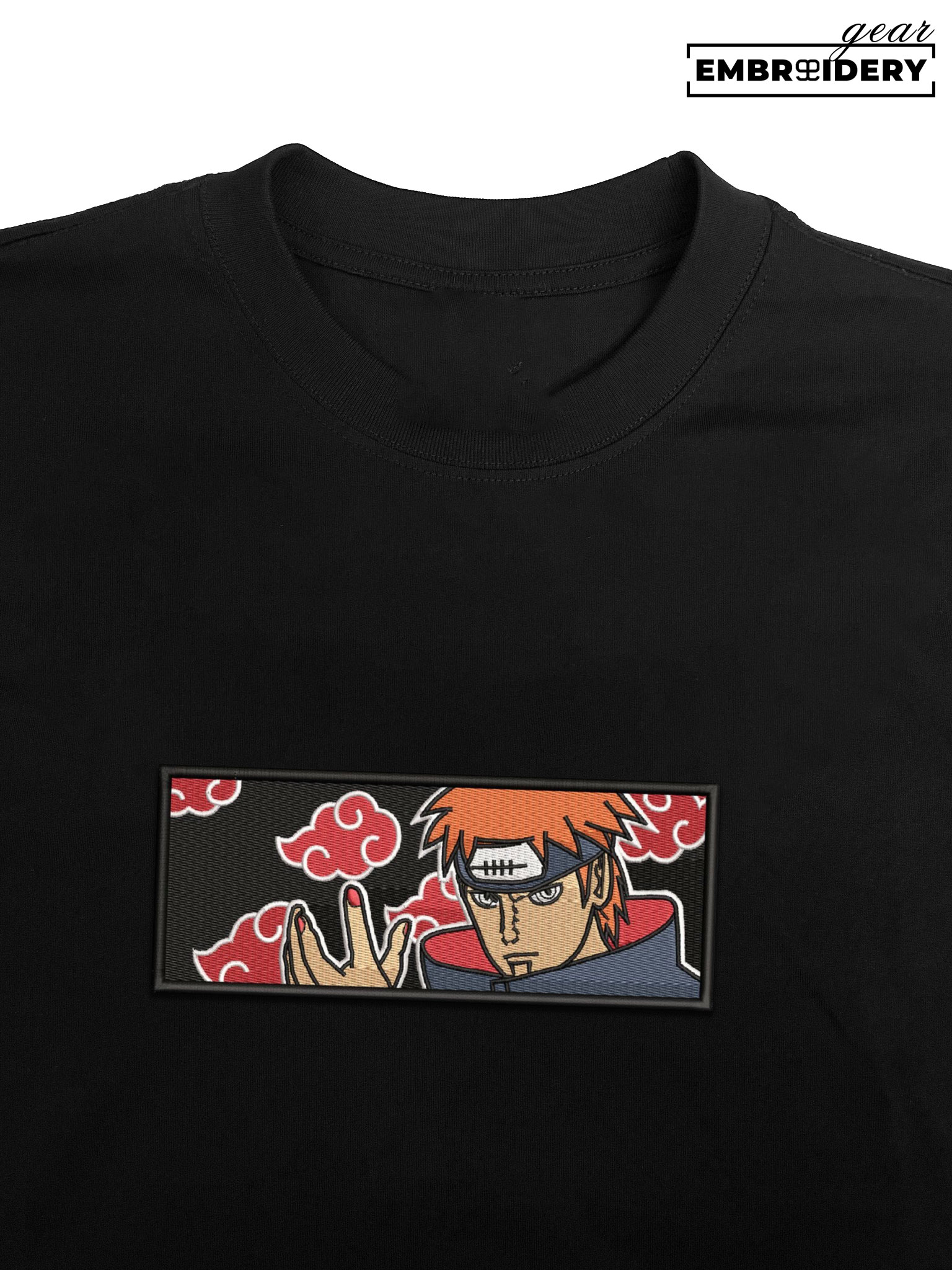 Pain akatsuki Naruto Anime Embroidered Design Personalized Embroidered T Shirt Sweatshirt Hoodie Clothing NRT205