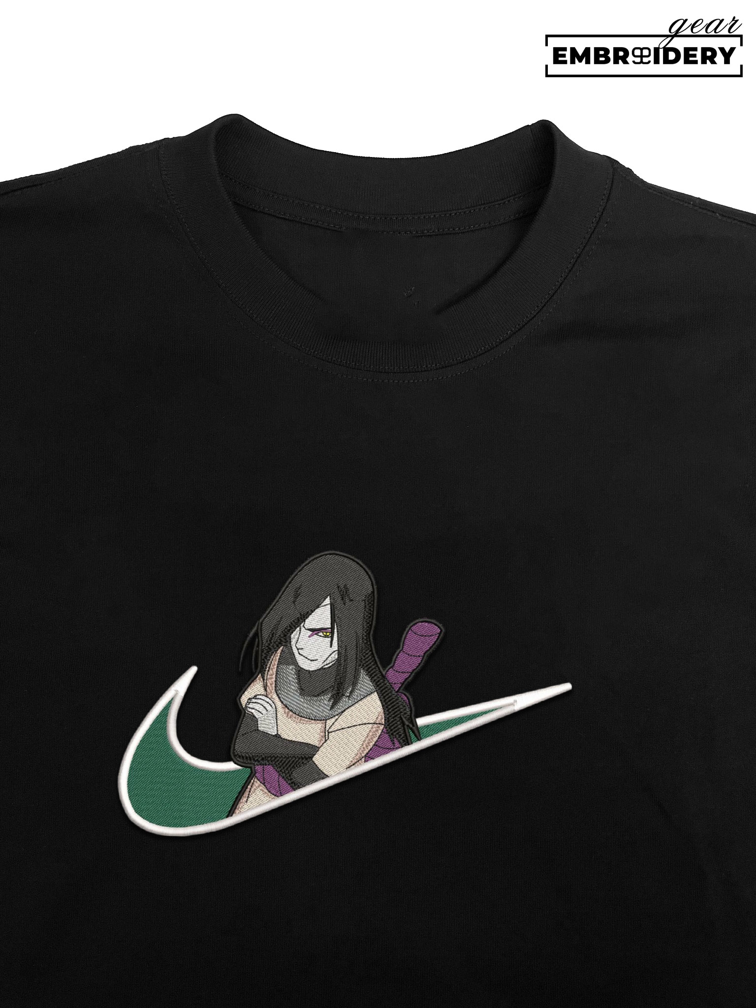 Orochimaru swoosh nike Naruto Anime Embroidered Design Personalized Embroidered T Shirt Sweatshirt Hoodie Clothing NRT203