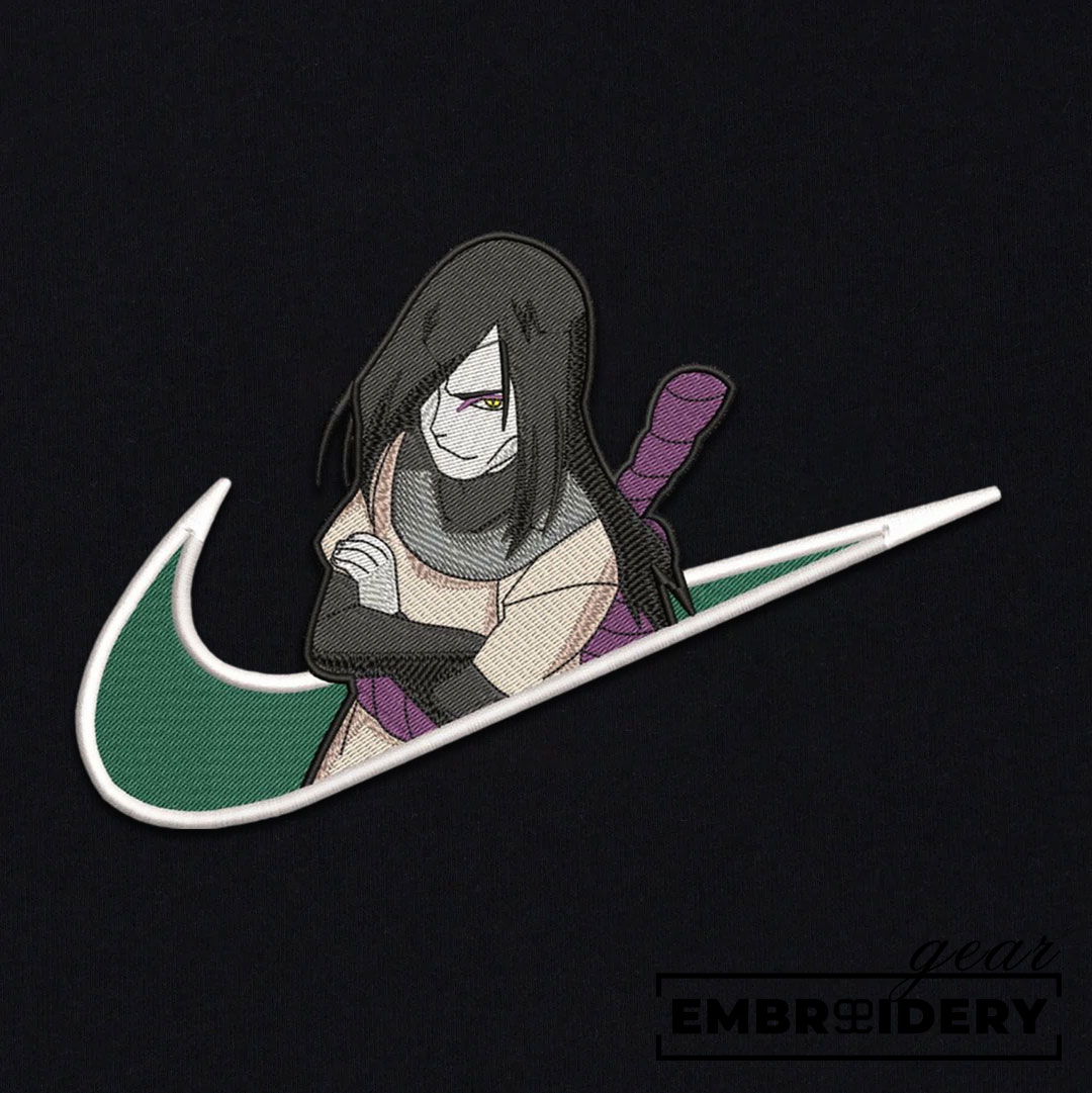 Orochimaru swoosh nike Naruto Anime Embroidered Design Personalized Embroidered T Shirt Sweatshirt Hoodie Clothing NRT203