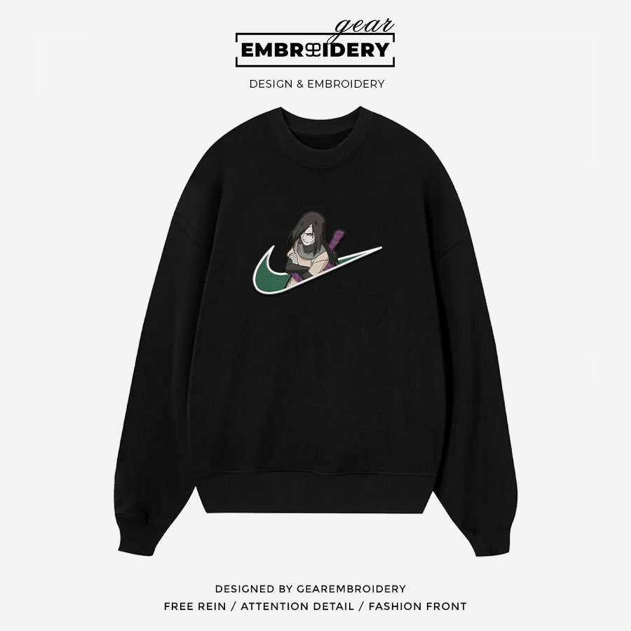 Orochimaru swoosh nike Naruto Anime Embroidered Design Personalized Embroidered T Shirt Sweatshirt Hoodie Clothing NRT203