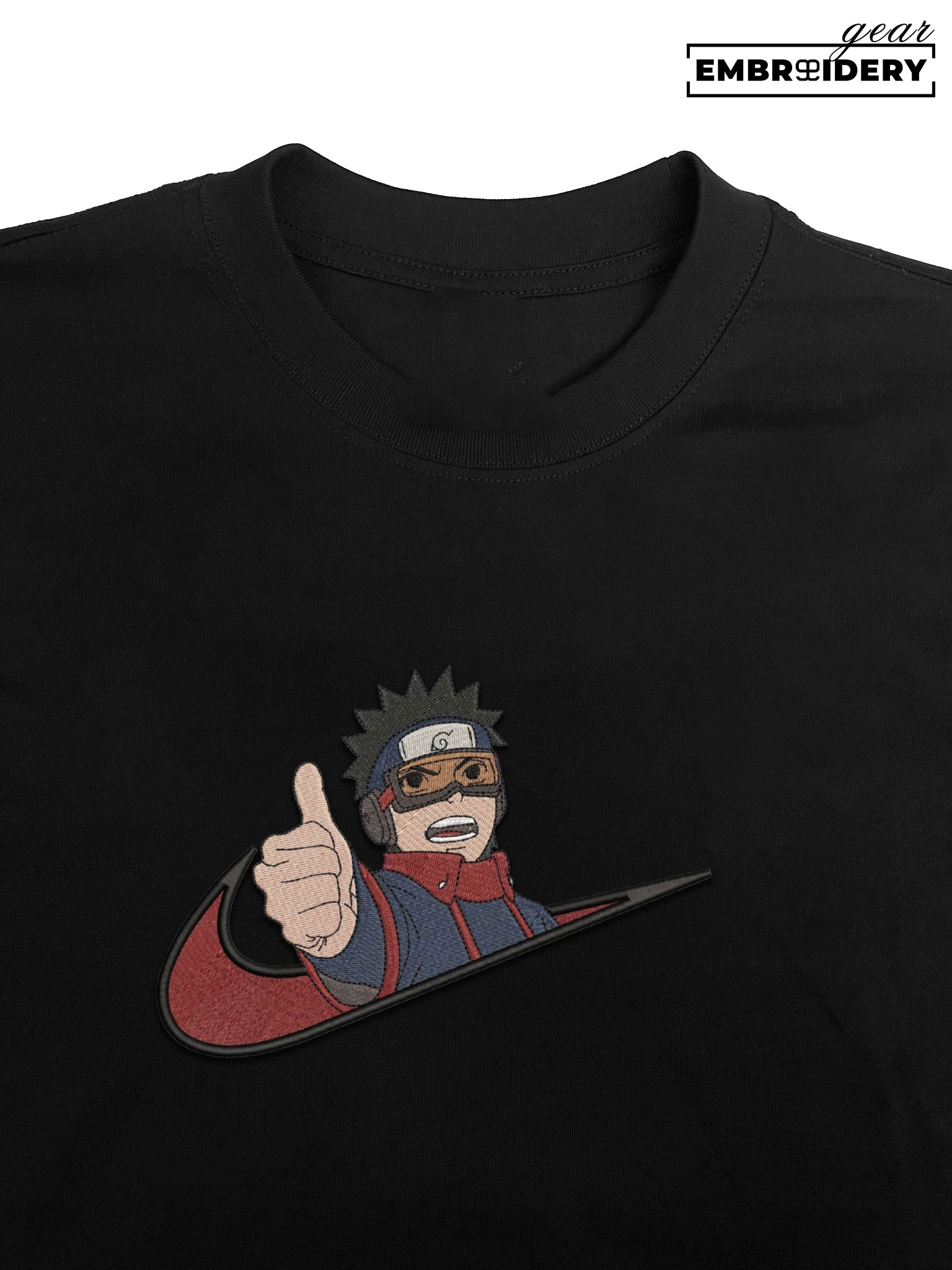 Obito swoosh nike Naruto Anime Embroidered Design Personalized Embroidered T Shirt Sweatshirt Hoodie Clothing NRT199