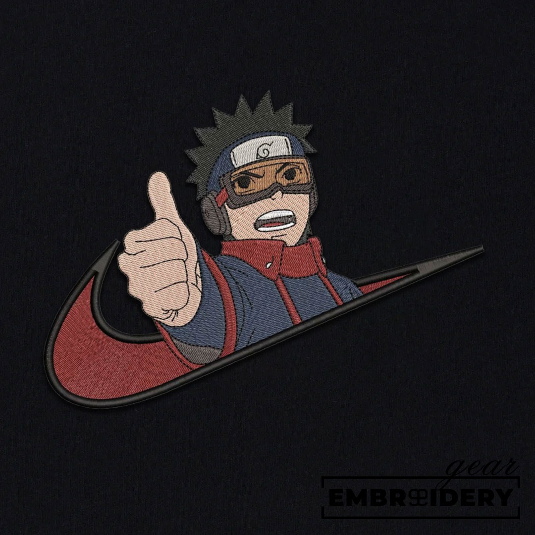 Obito swoosh nike Naruto Anime Embroidered Design Personalized Embroidered T Shirt Sweatshirt Hoodie Clothing NRT199