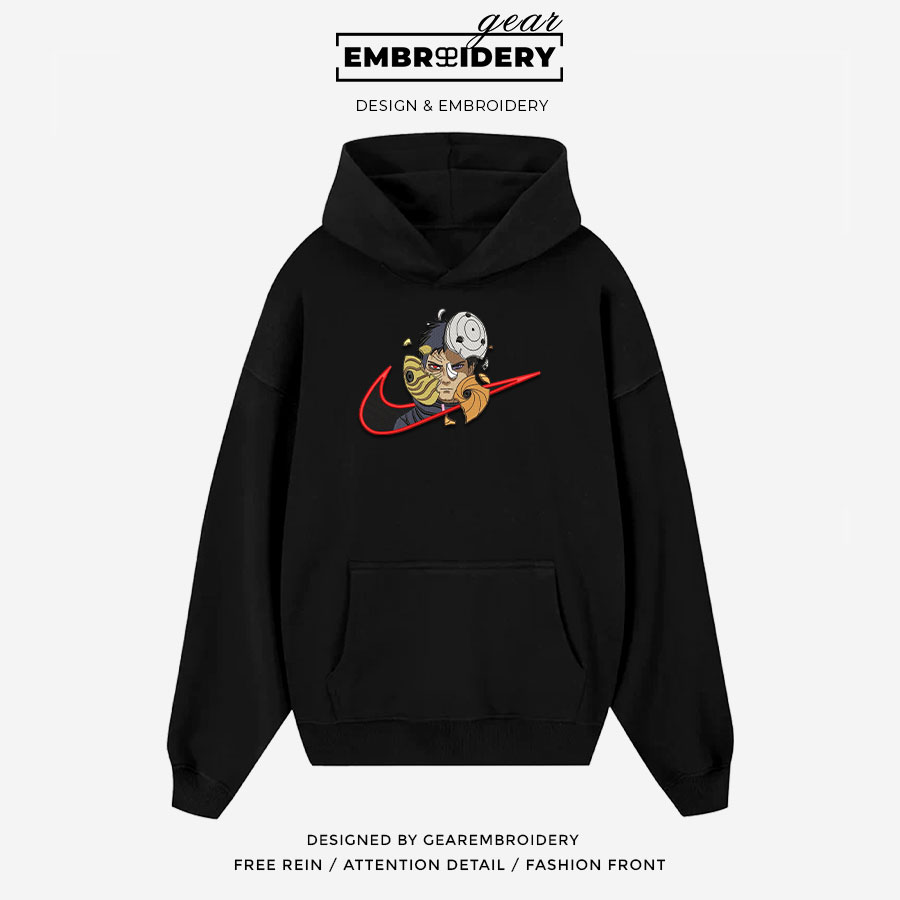 Obito swoosh nike Naruto Anime Embroidered Design Personalized Embroidered T Shirt Sweatshirt Hoodie Clothing NRT198