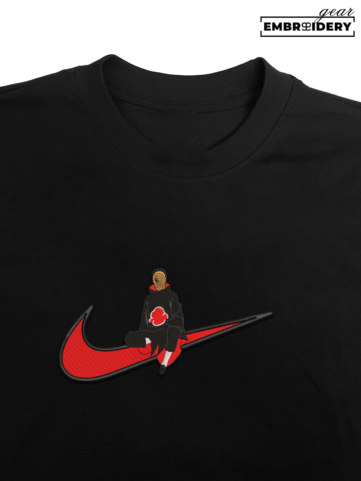 Obito swoosh nike Naruto Anime Embroidered Design Personalized Embroidered T Shirt Sweatshirt Hoodie Clothing NRT197