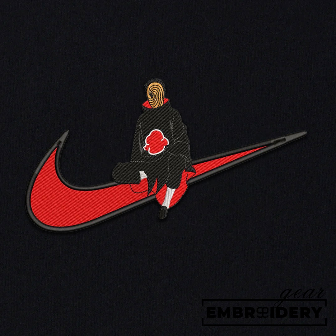 Obito swoosh nike Naruto Anime Embroidered Design Personalized Embroidered T Shirt Sweatshirt Hoodie Clothing NRT197