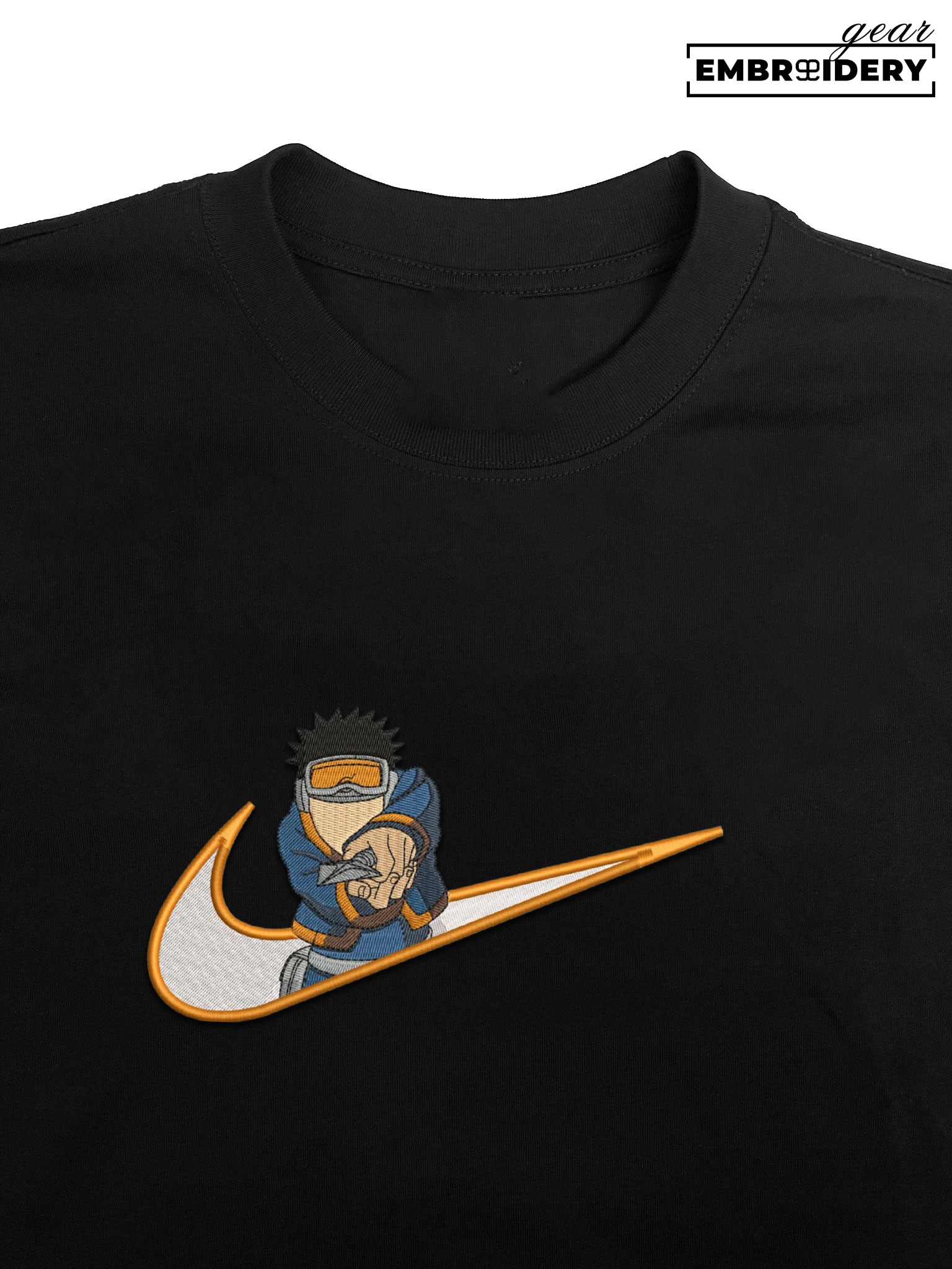 Obito swoosh nike Naruto Anime Embroidered Design Personalized Embroidered T Shirt Sweatshirt Hoodie Clothing NRT196