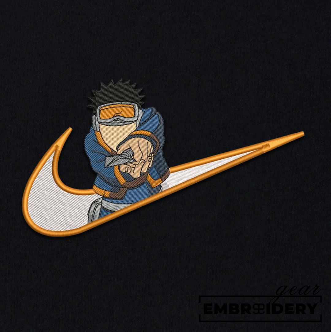Obito swoosh nike Naruto Anime Embroidered Design Personalized Embroidered T Shirt Sweatshirt Hoodie Clothing NRT196