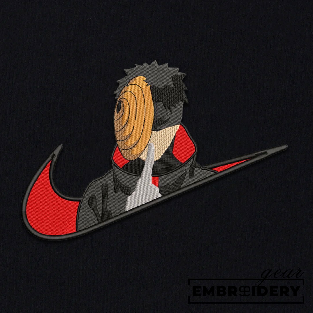 Obito swoosh nike Naruto Anime Embroidered Design Personalized Embroidered T Shirt Sweatshirt Hoodie Clothing NRT194
