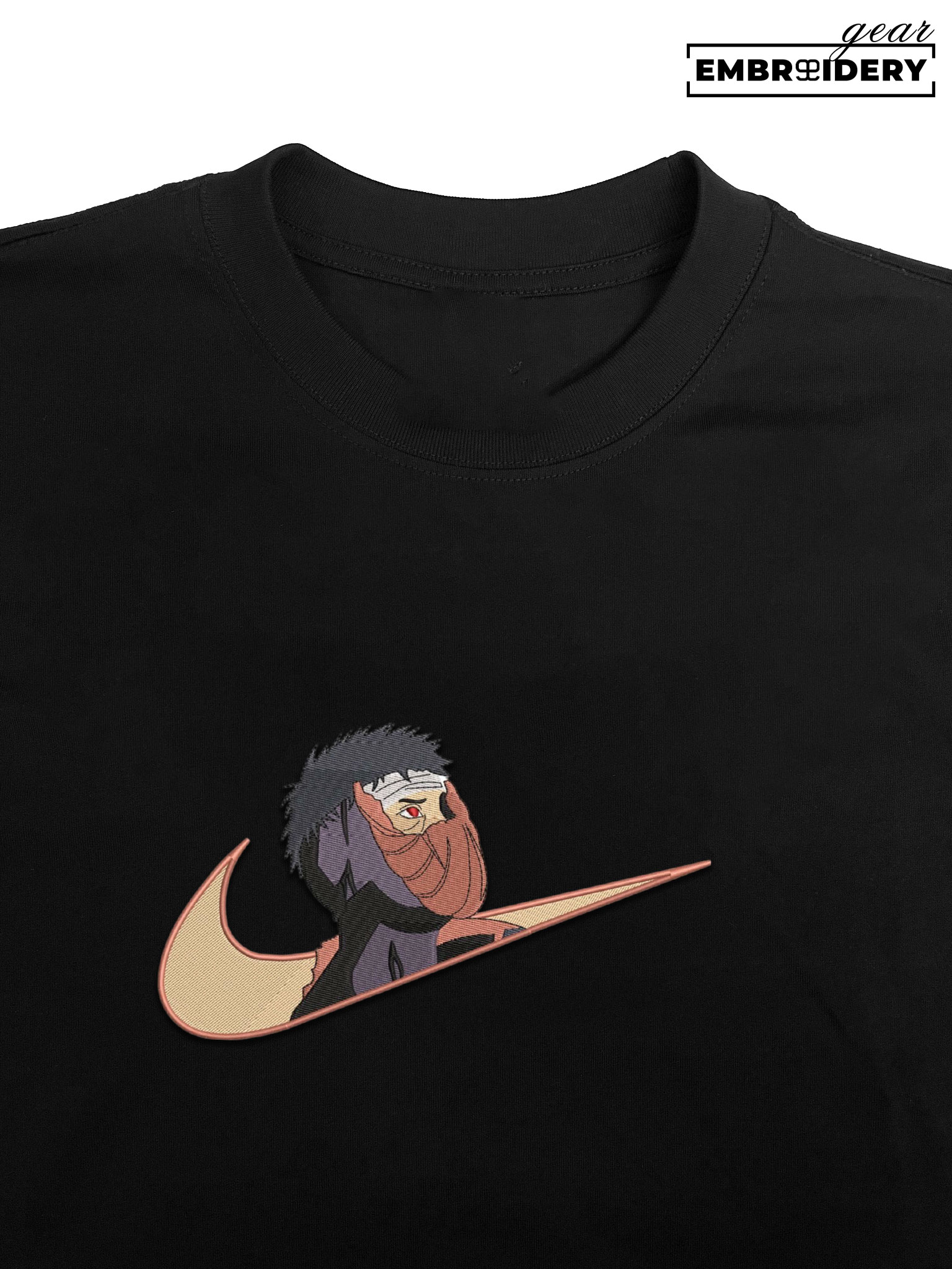Obito swoosh nike Naruto Anime Embroidered Design Personalized Embroidered T Shirt Sweatshirt Hoodie Clothing NRT191