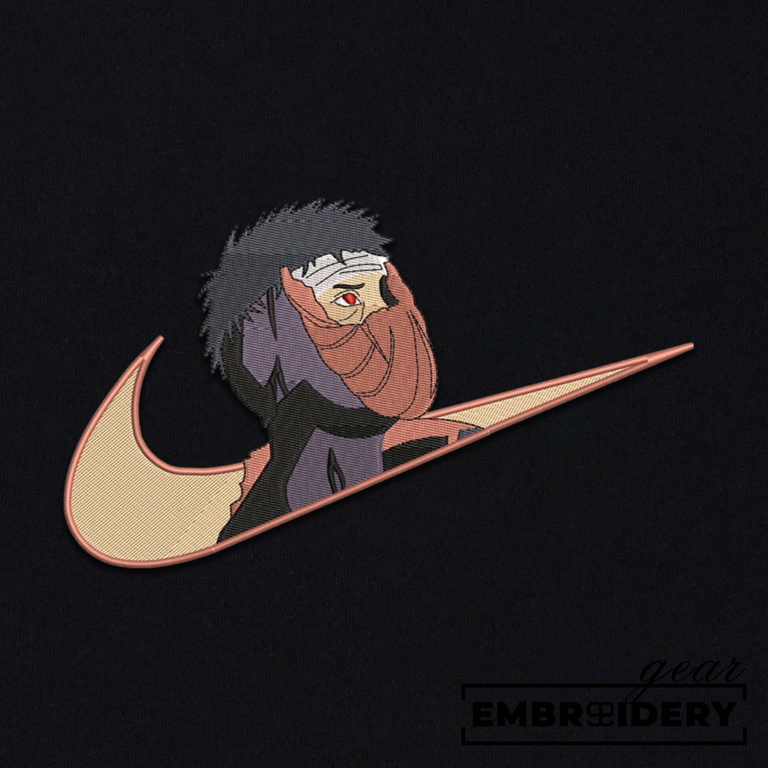 Obito swoosh nike Naruto Anime Embroidered Design Personalized Embroidered T Shirt Sweatshirt Hoodie Clothing NRT191