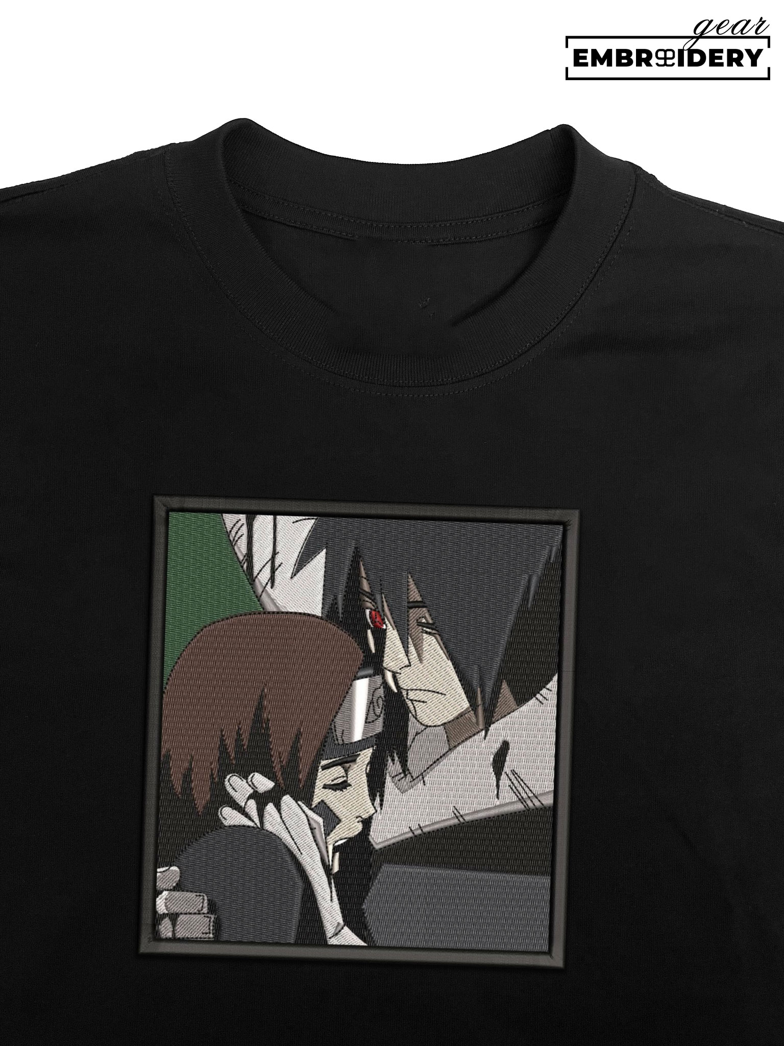 Obito rin Naruto Anime Embroidered Design Personalized Embroidered T Shirt Sweatshirt Hoodie Clothing NRT189