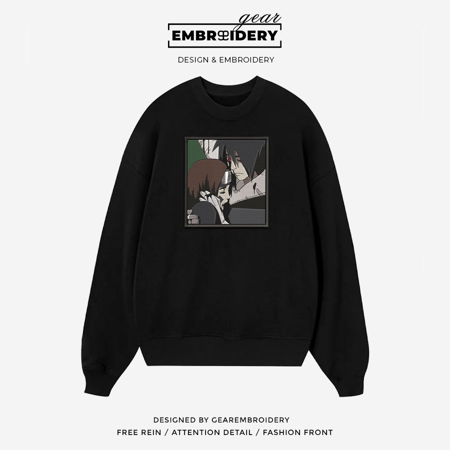 Obito rin Naruto Anime Embroidered Design Personalized Embroidered T Shirt Sweatshirt Hoodie Clothing NRT189