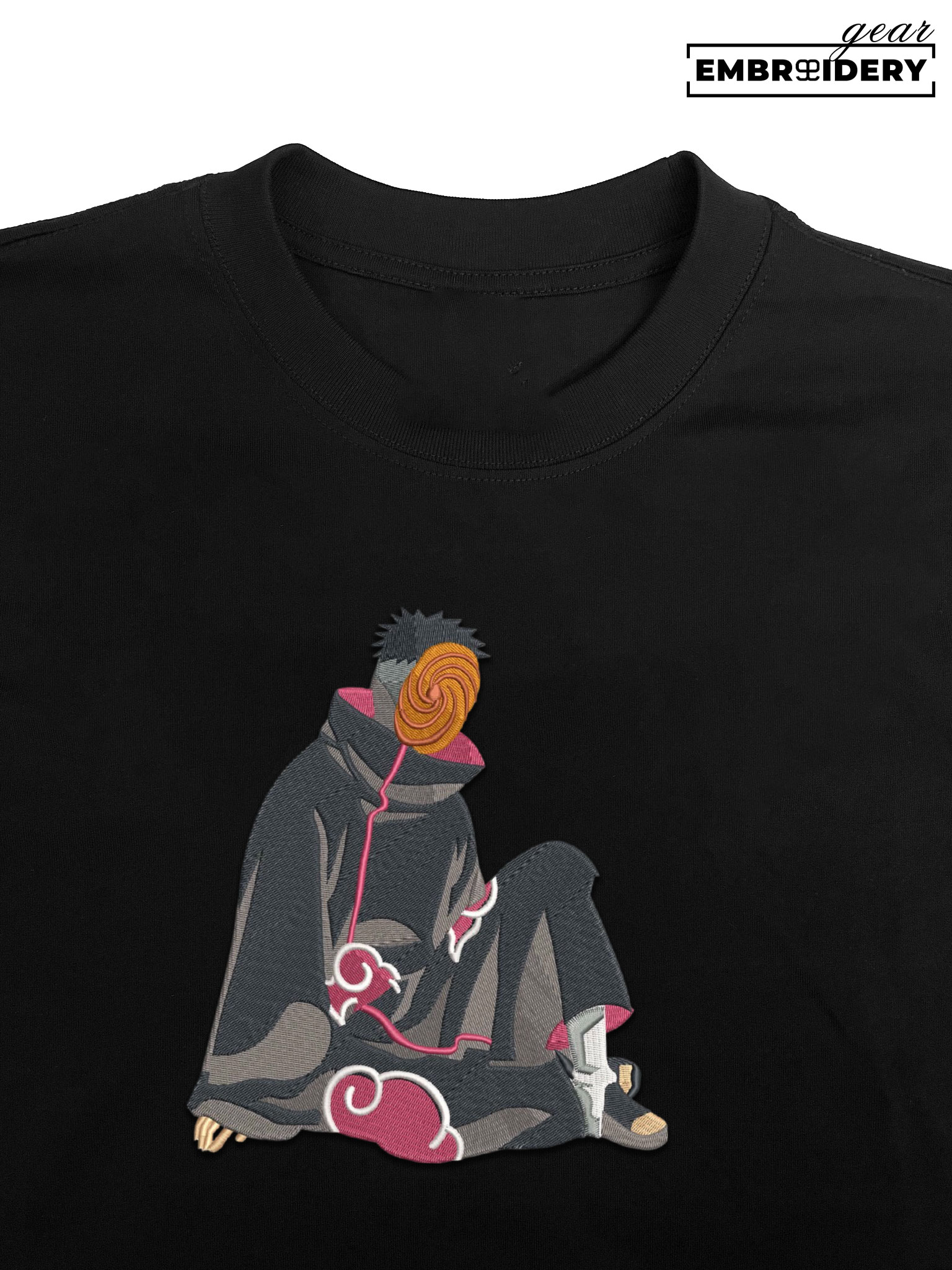 Obito Naruto Anime Embroidered Design Personalized Embroidered T Shirt Sweatshirt Hoodie Clothing NRT184